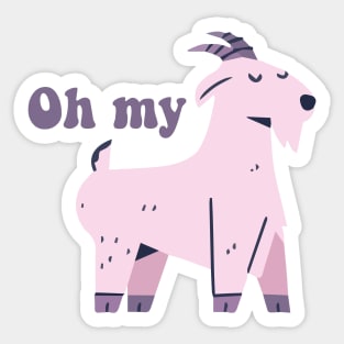 oh my goat- funny Sticker